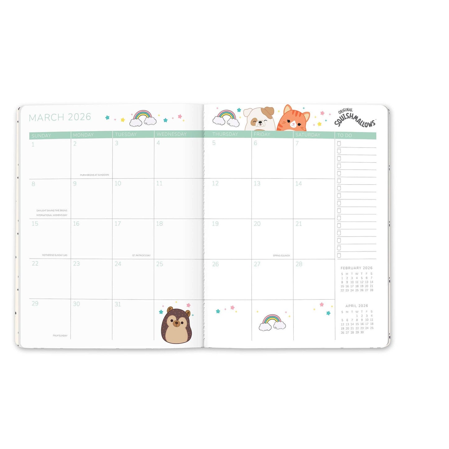 2026 Squishmallows Squish Squad Just Right Monthly Planner