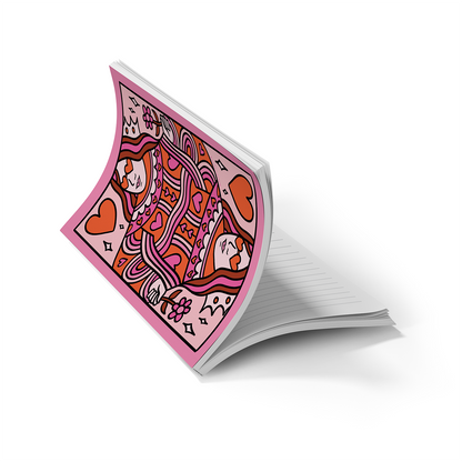 Queen Of Hearts Classic Layflat Notebook Journal LFC2646L