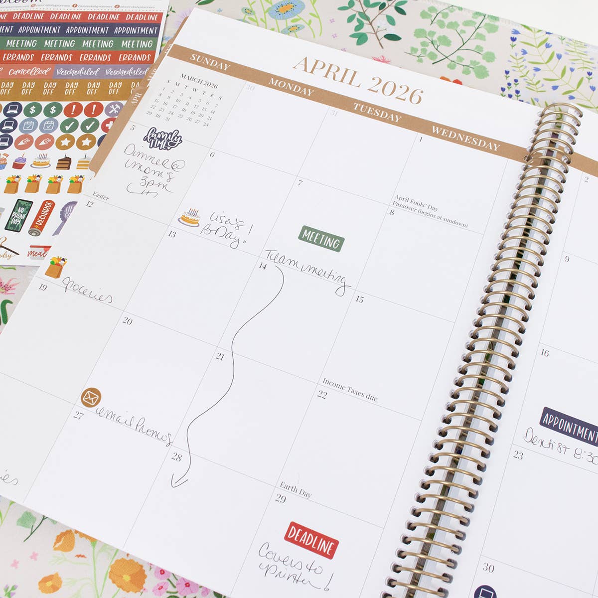 2026 Timed Vertical Weekly Planner - 8.5" x 11"