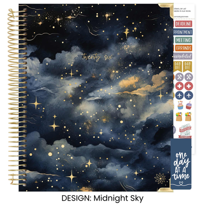 2026 Vision Planner - 7.5"x9" size: Beige Bouquet