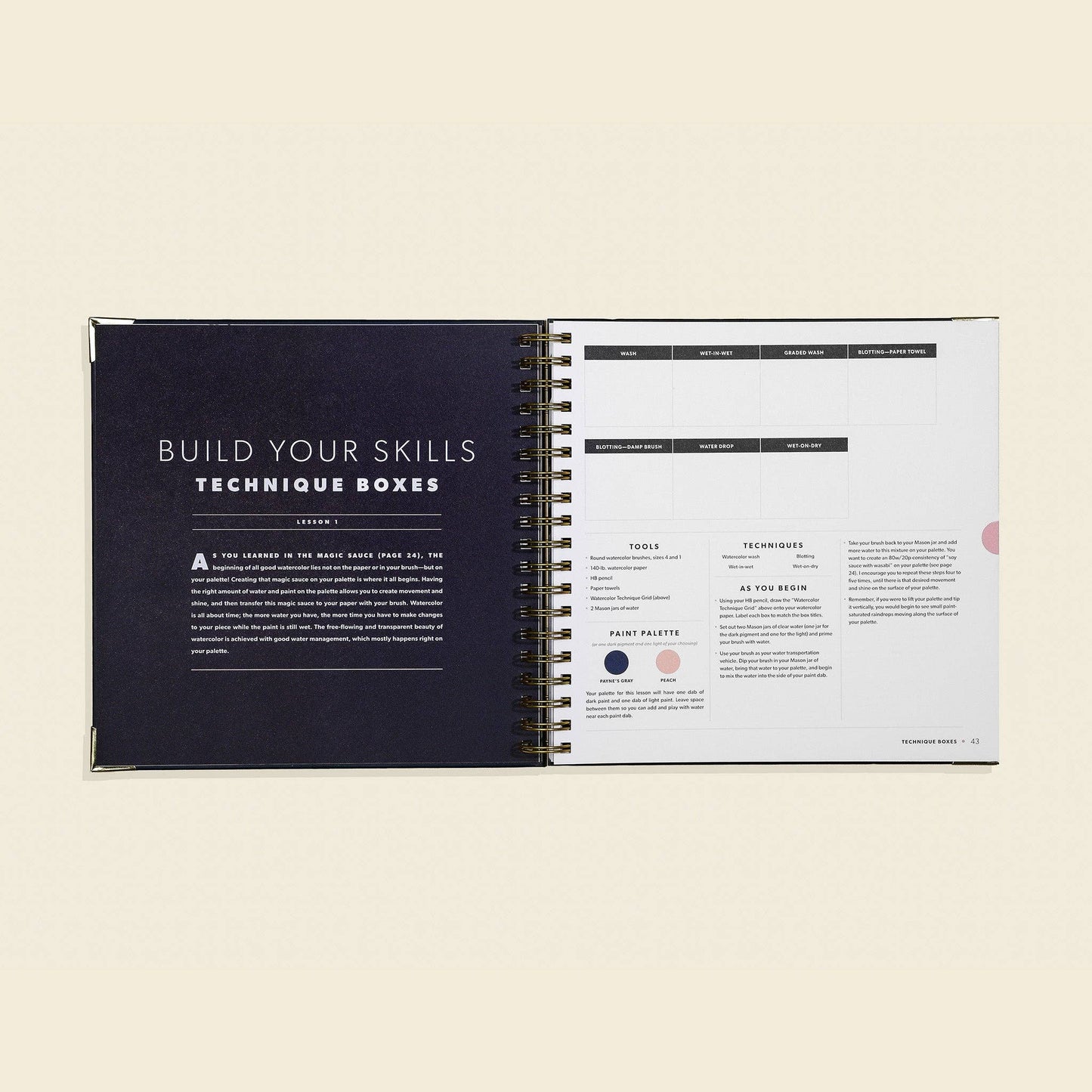How-to Watercolor Book: Modern Watercolor Botanical (Spiral)
