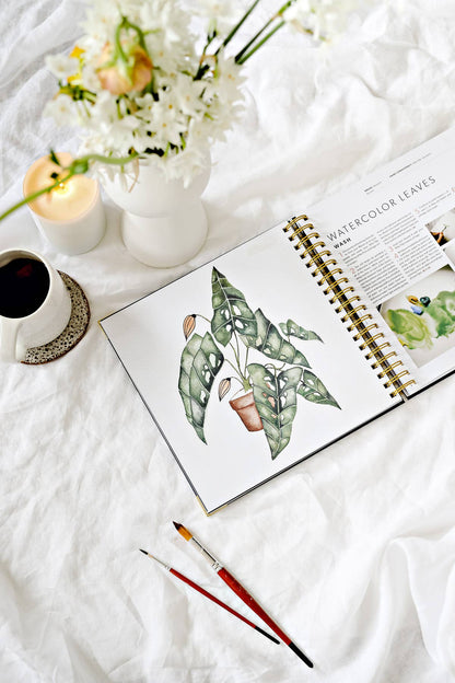 How-to Watercolor Book: Modern Watercolor Botanical (Spiral)