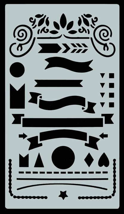 Essentials Dotted Journal Stencil Set,Essentials Dotted Journal Stencil Set