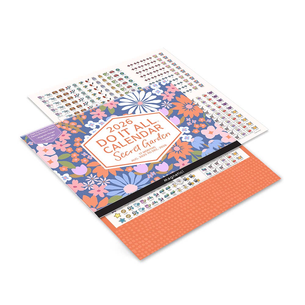 2026 Secret Garden DIA Wall Calendar