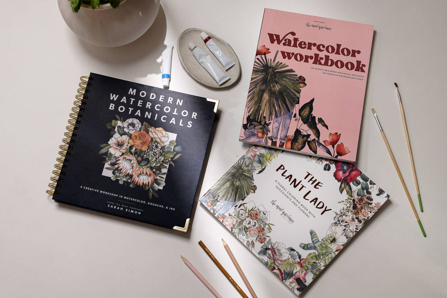 How-to Watercolor Book: Modern Watercolor Botanical (Spiral)