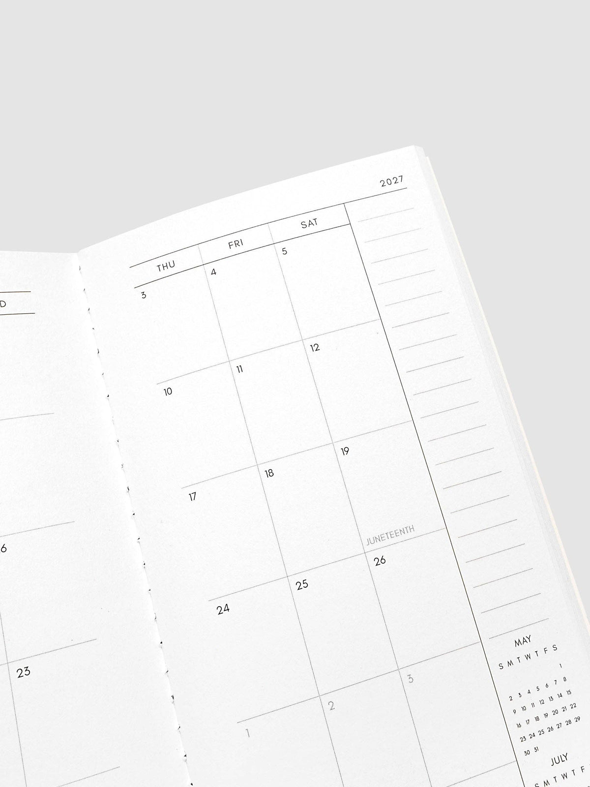2027 Dated Travel Notebook | Monthly | Pocket Plus