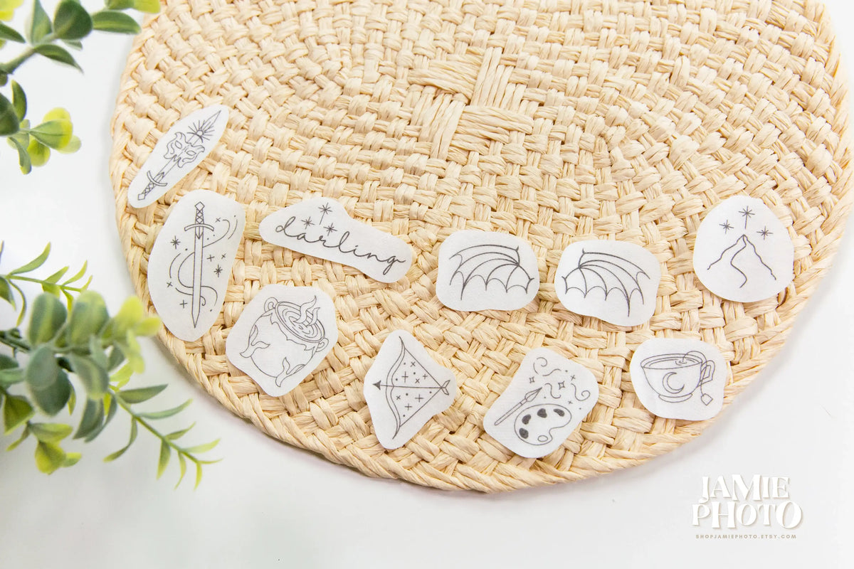 Romantasy Book Lover Embroidery Transfers, Stick and Stitch