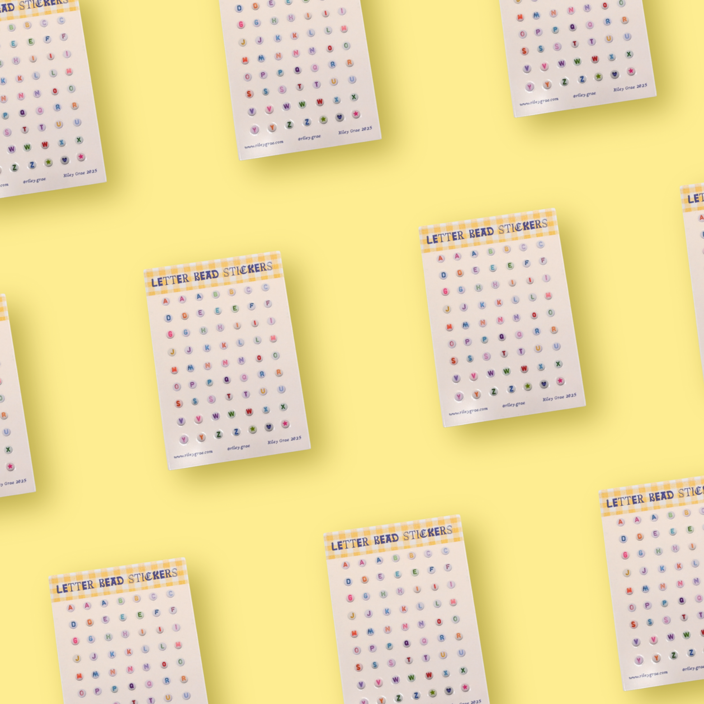 Letter Bead Sticker Sheet