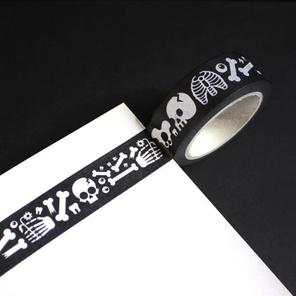 "Skeletal Grave" Spooky Skeleton Washi Tape