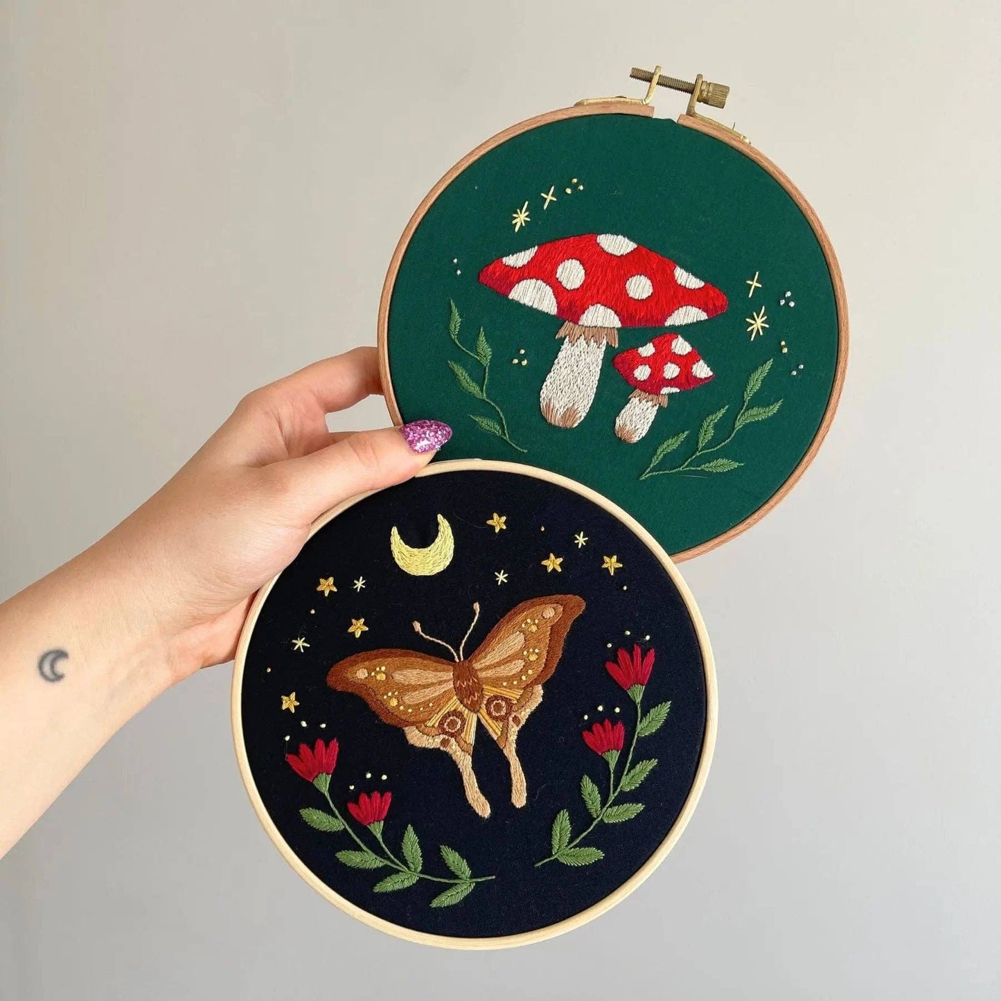 MIDNIGHT MOTH Embroidery Kit