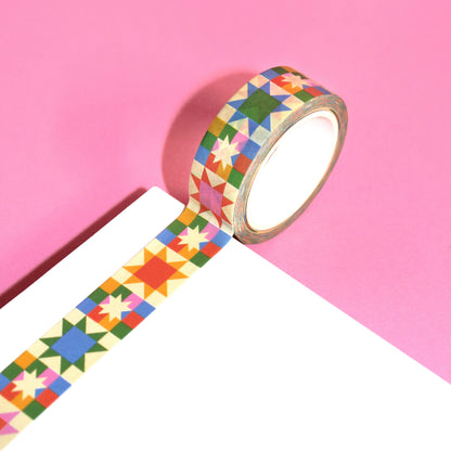 "Starry Keepsake" Retro Star Quilt Inspired Washi Tape