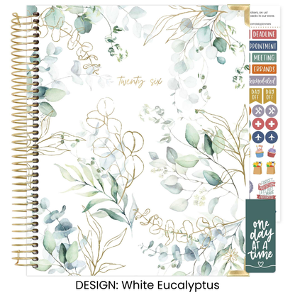 2026 Vision Planner - 7.5"x9" size: Beige Bouquet