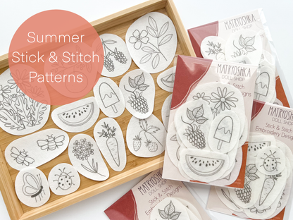 Stick & Stitch Embroidery patterns, embroidery patches