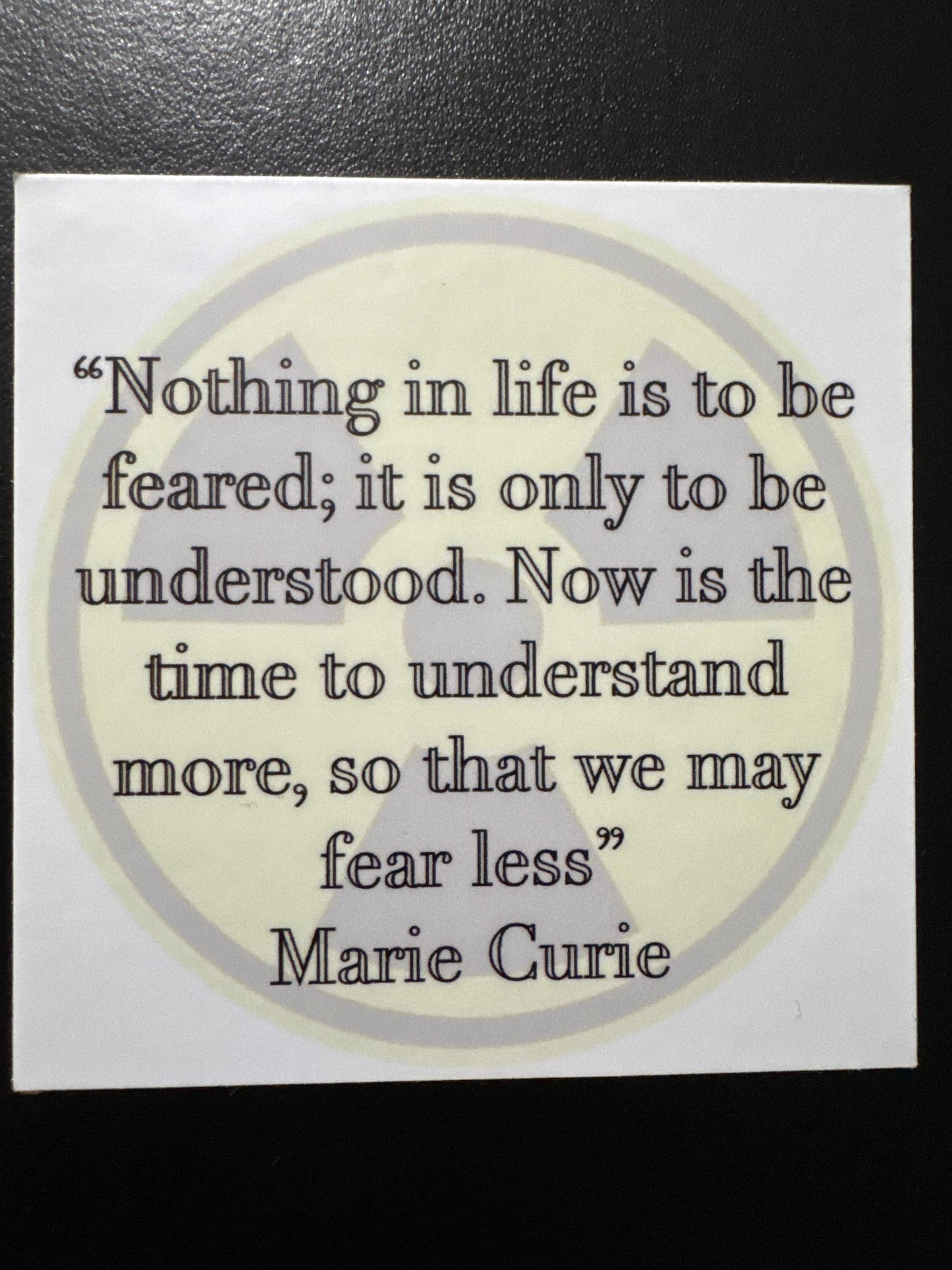 Sticker, 3” x 3”, Marie Curie