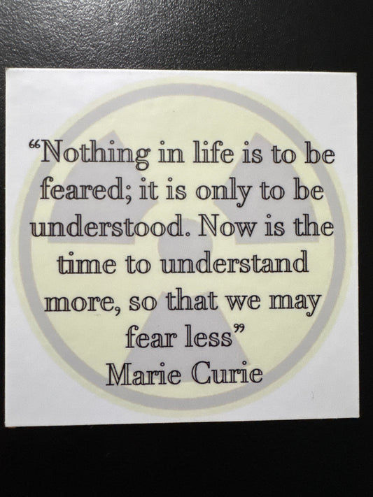 Sticker, 3” x 3”, Marie Curie