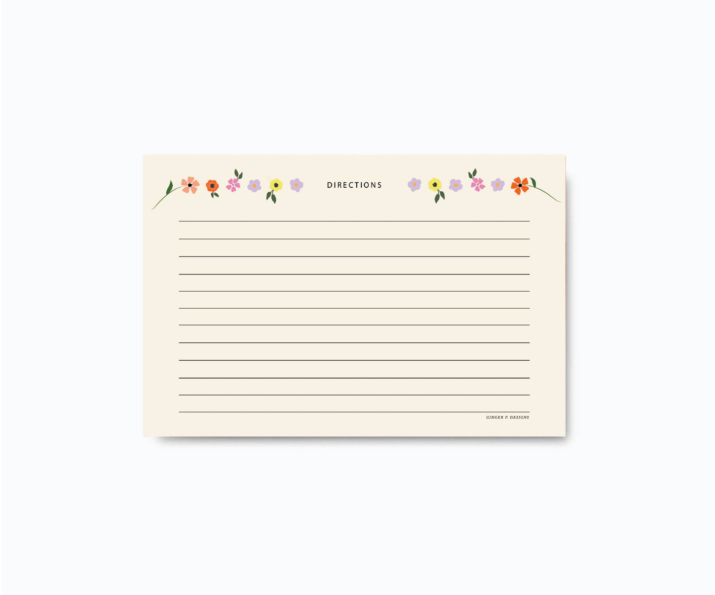 Mosaic Floral Recipe Cards
