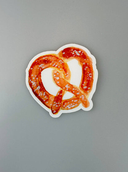 Watercolor Pretzel Vinyl Sticker
