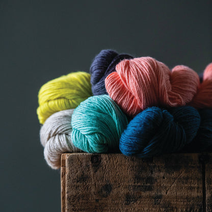 Mojave: Versatile sport/DK weight cotton/linen blend yarn: Lavender