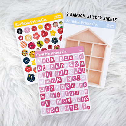 Junk Journal Sticker Starter Kit - Matte Stickers & Ephemera