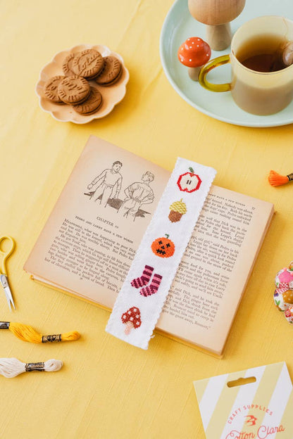 Autumn/Halloween Counted Cross Stitch Bookmark Kit