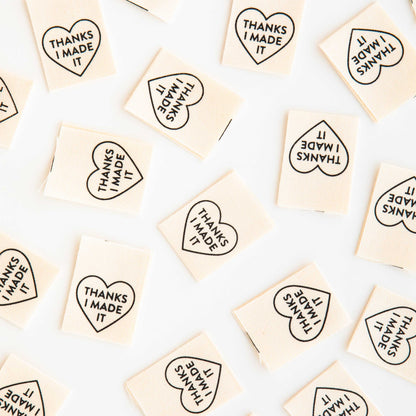 Thanks I Made It Heart Organic Cotton Labels
