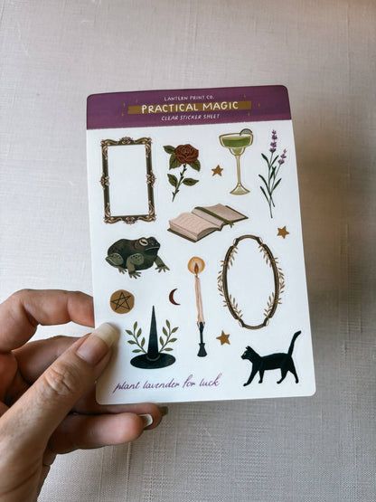 Vinyl Sticker Sheet: Practical Magic- 4x6 CLEAR GLOSSY