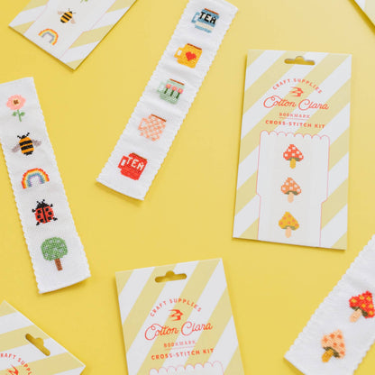 Toadstool Cross Stitch Bookmark Kit
