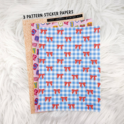 Junk Journal Sticker Starter Kit - Matte Stickers & Ephemera