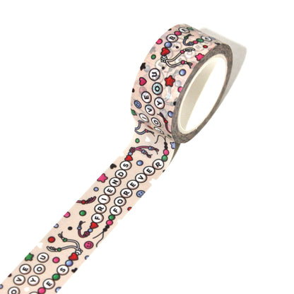 "BFF4L" Cute Bead Friendship Bracelets Washi Tape (20mm/10m)