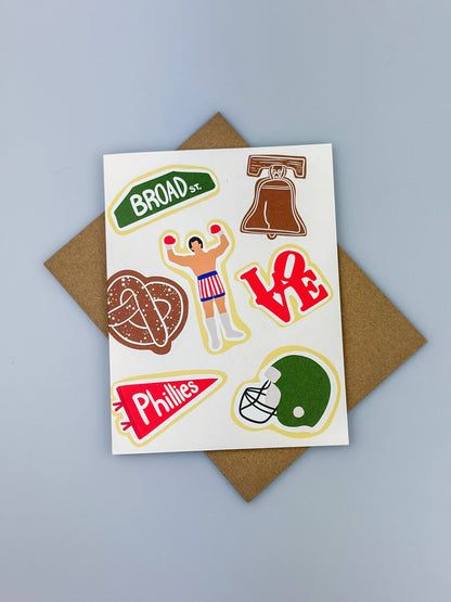 Philly Christmas Cookie Card Set (5 pack)