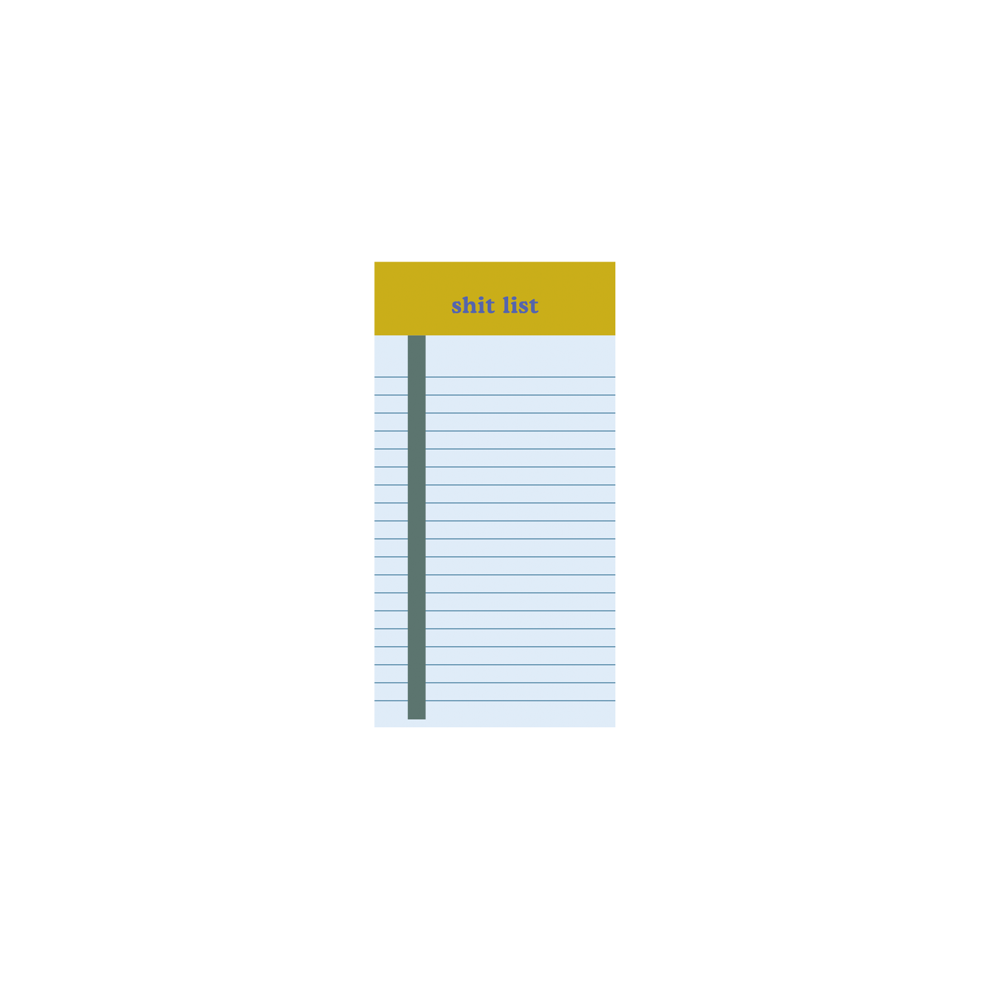 NEW! Tearaway Notepads - Extra Small: Shit List