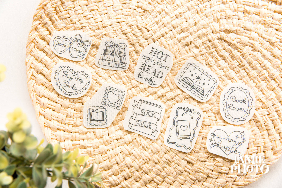 Book Lover Stick and Stitch Embroidery Pack, 10 Designs