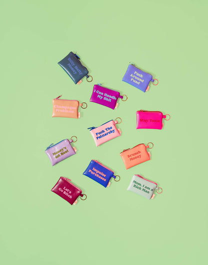 NEW! Colorblock Penny Key Ring: Stay Toxic