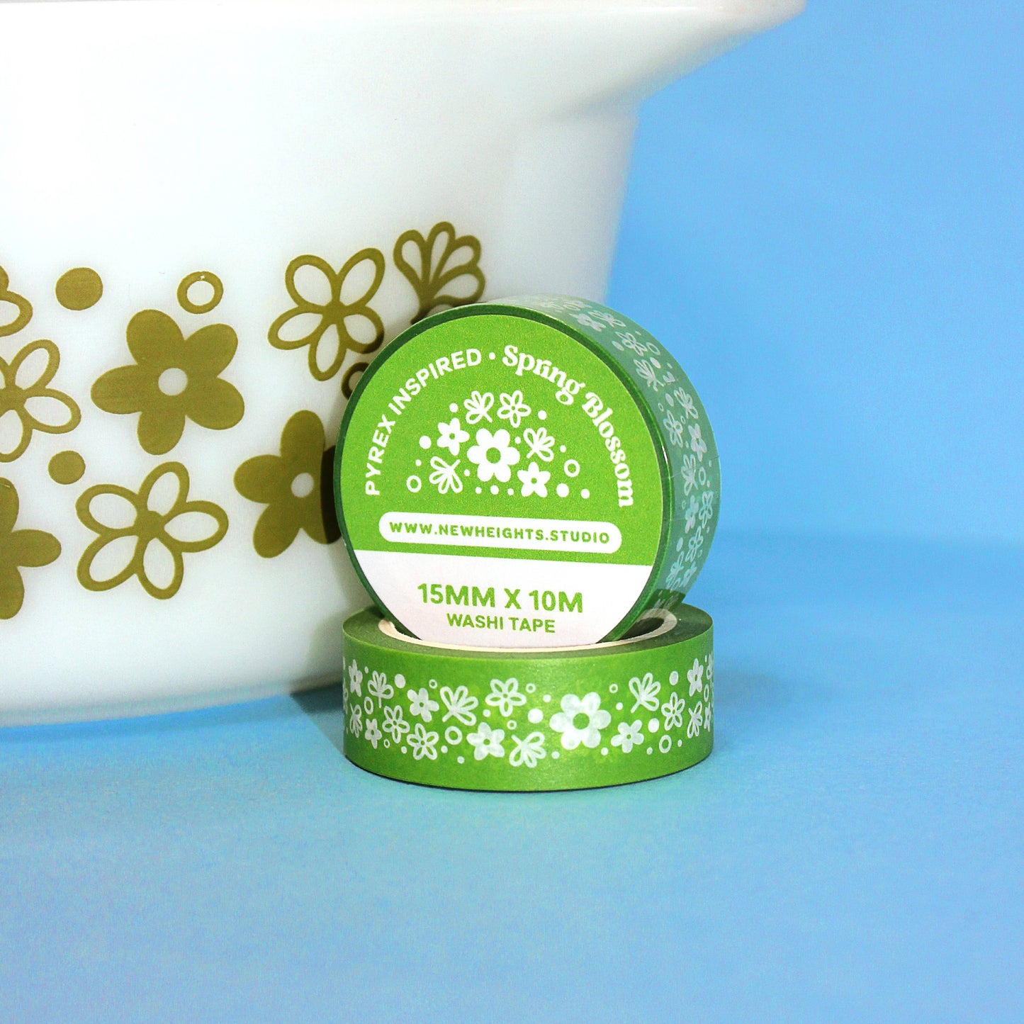 Spring Blossom Pyrex Inspired Washi Tape (15mm/10m)