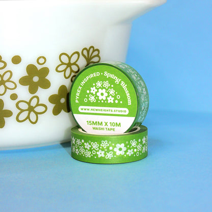 Spring Blossom Pyrex Inspired Washi Tape (15mm/10m)