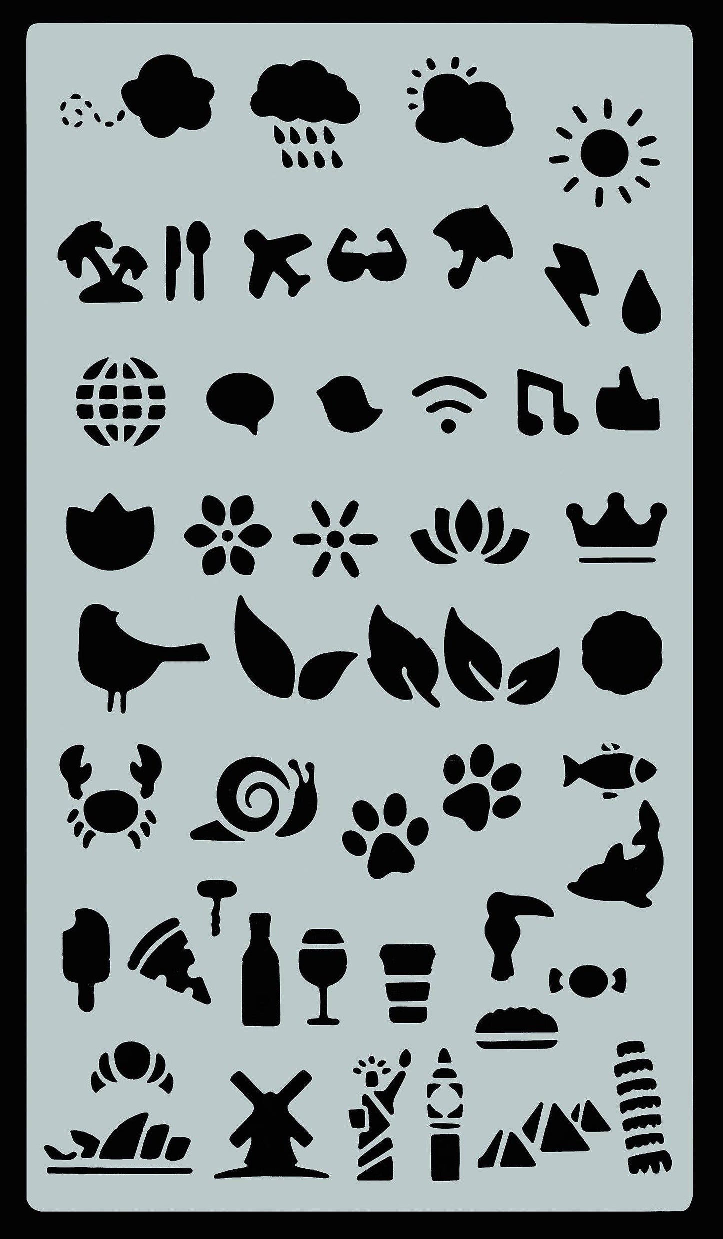 Essentials Dotted Journal Stencil Set,Essentials Dotted Journal Stencil Set