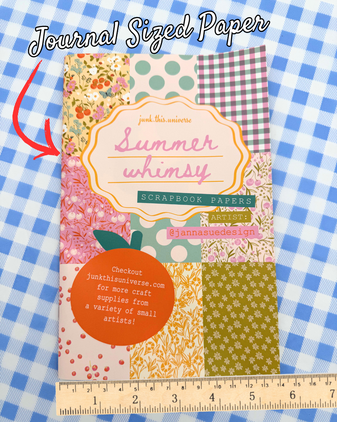 Scrapbook Paper - Whimsy Summer - Tomatoes, Cherries, & Gingham