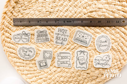 Book Lover Stick and Stitch Embroidery Pack, 10 Designs