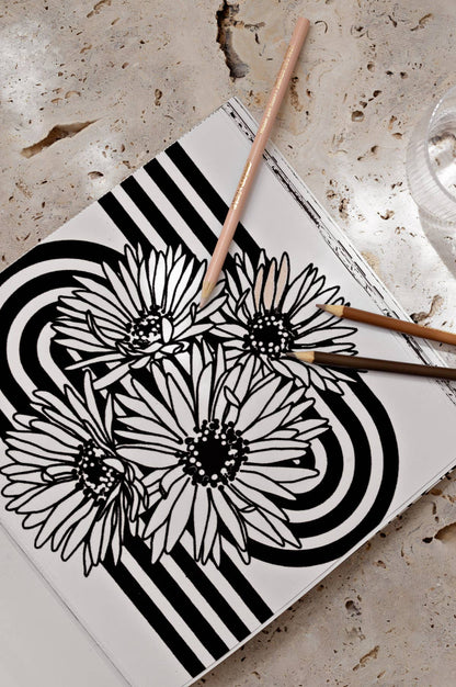 Heyday: A Retro Flower Design Coloring Book (Spring)