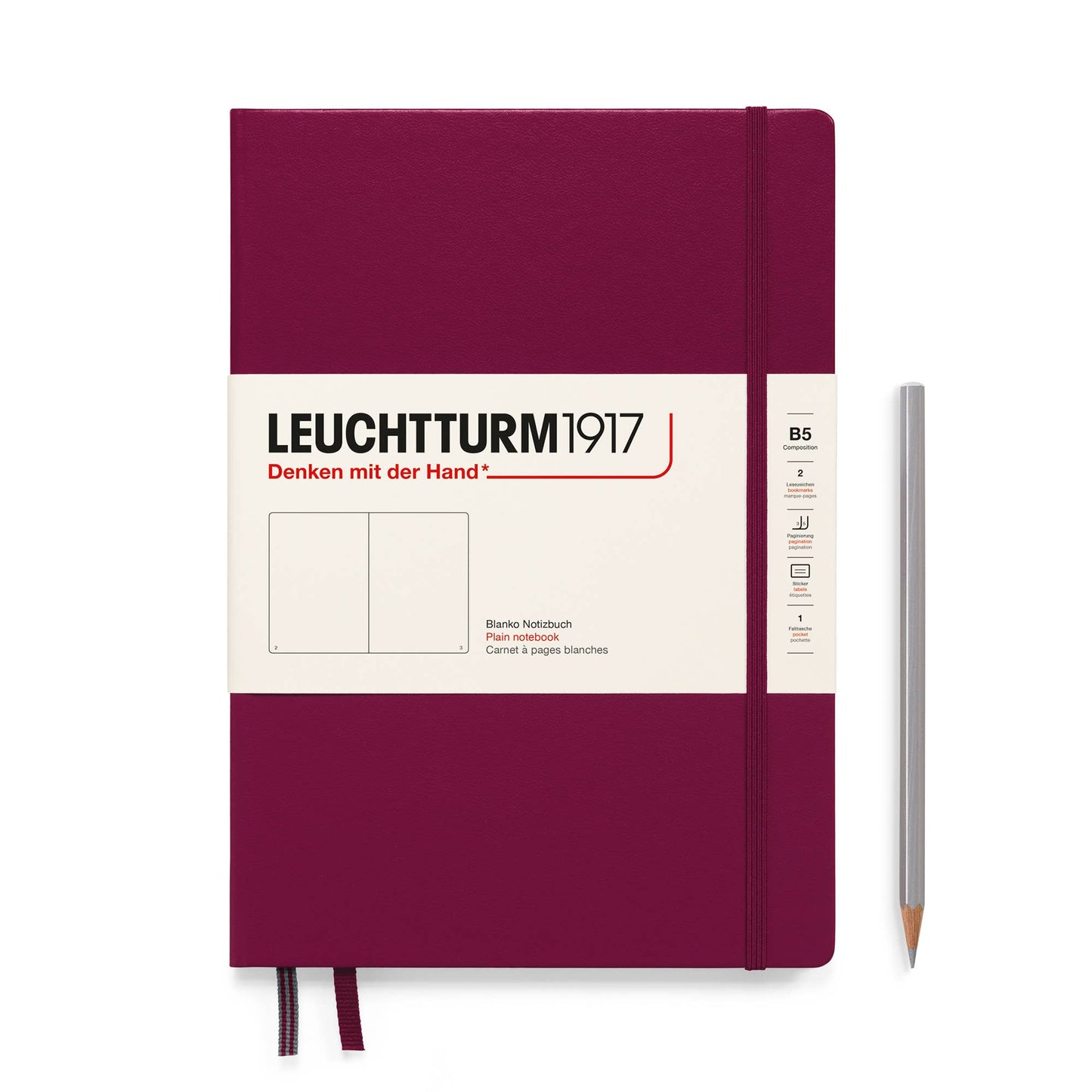 Notebooks - Composition (B5): Black / Hardcover / Dotted