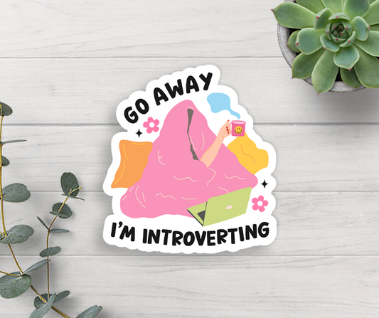 Introverting Vinyl Sticker