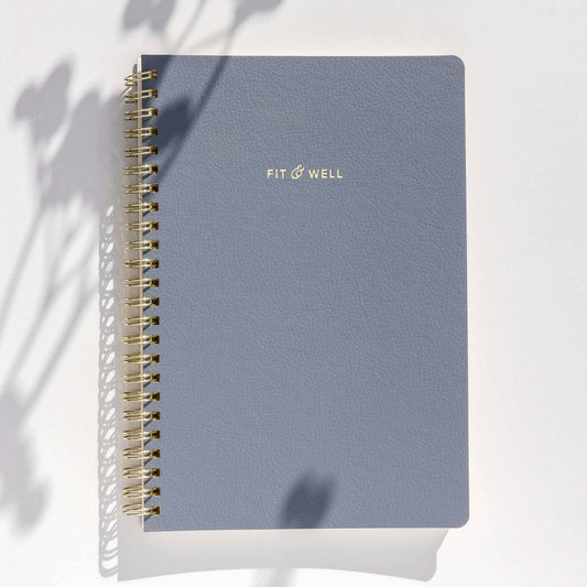 Fit & Well - Exercise Journal: Dusty Blue