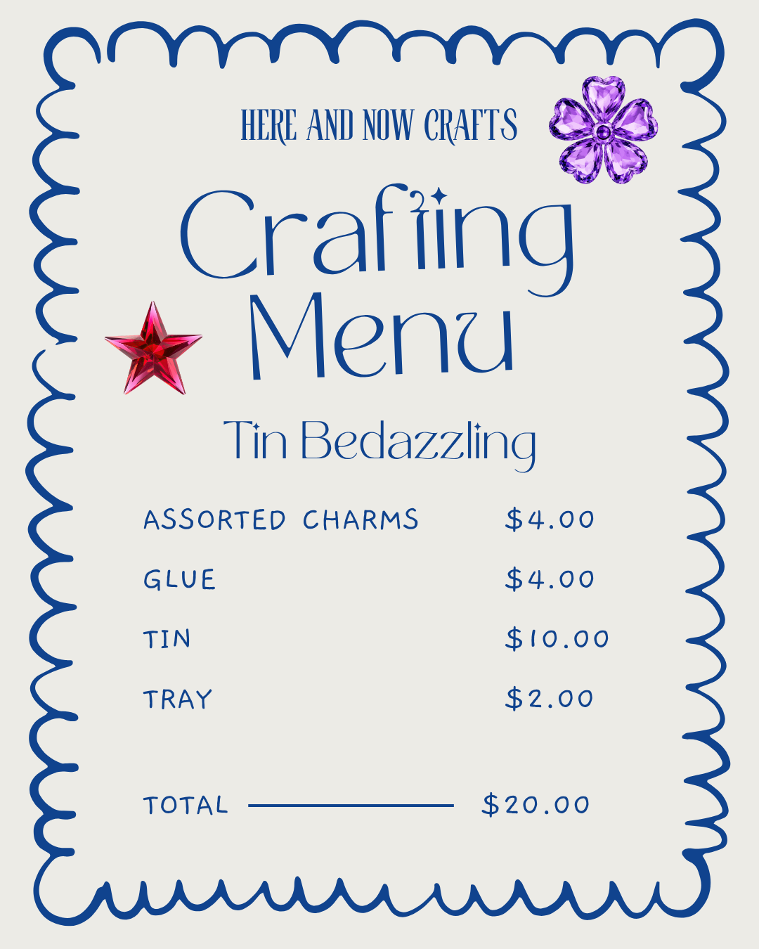 Craft Club! Bedazzled Tin
