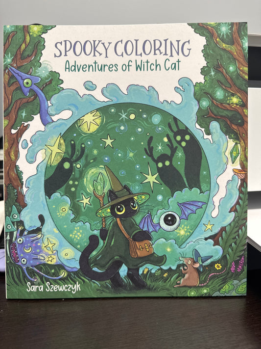 Spooky Coloring Adventures of Witch Cat