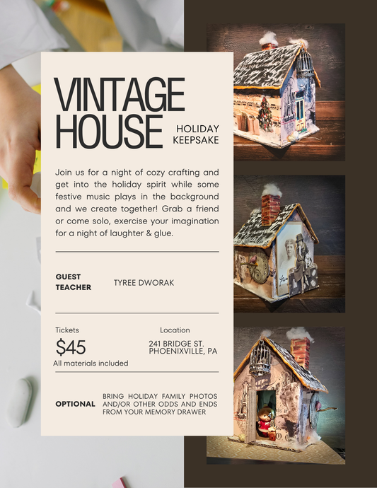 Holiday Keepsake: Vintage Collage House Workshop