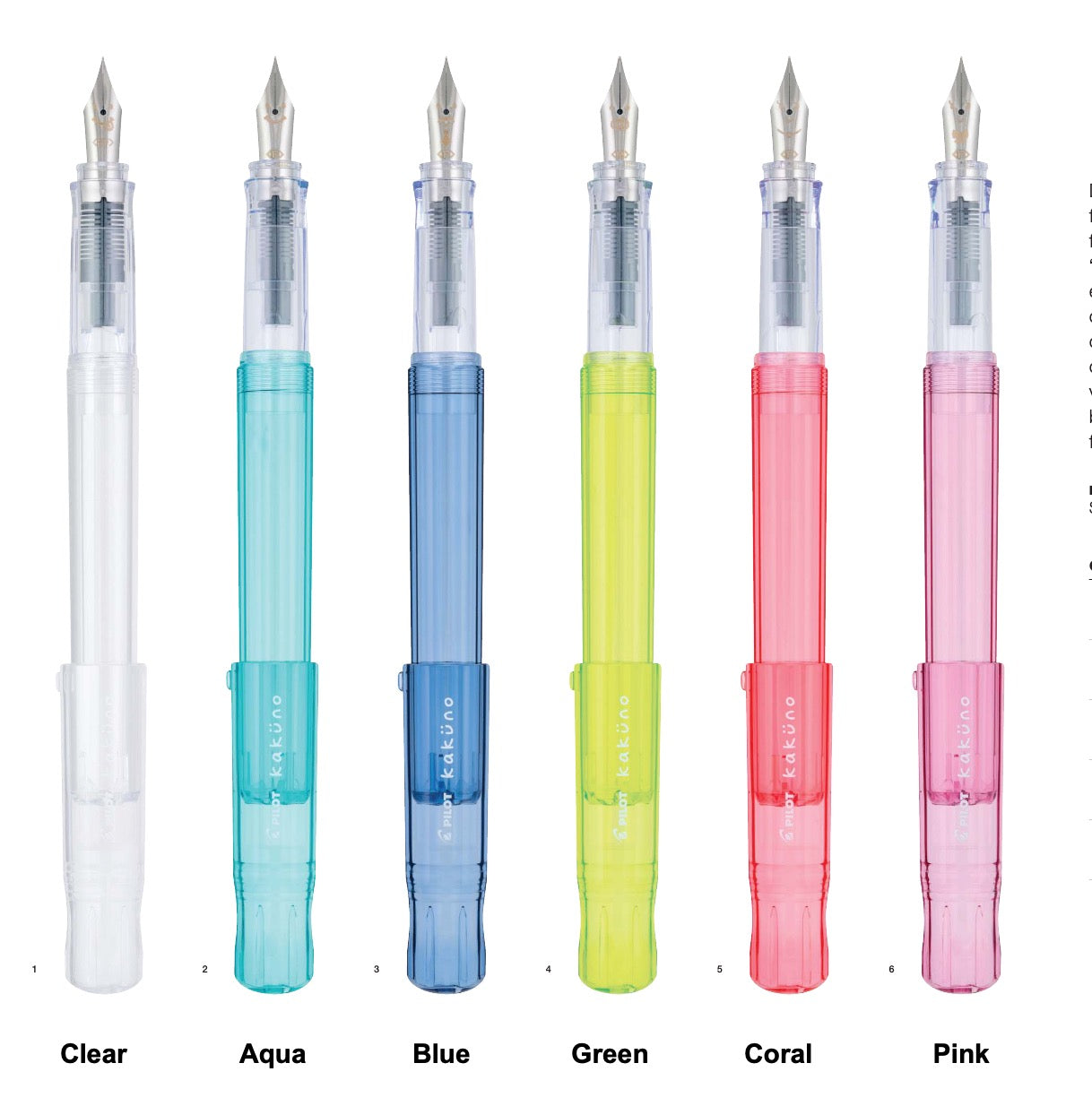 Kaküno Fountain Pen- Clear Pink