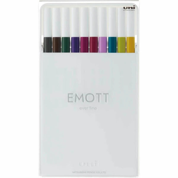 Uni EMOTT Sign Pen  0.4 mm - 10 Color Set