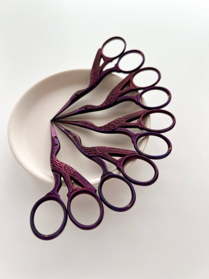 Embroidery stork scissors, small bird scissors
