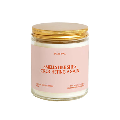 Crocheting Gift She's Crocheting Again Candle F874: No, Just the Candle / 04. Coconut + Orange