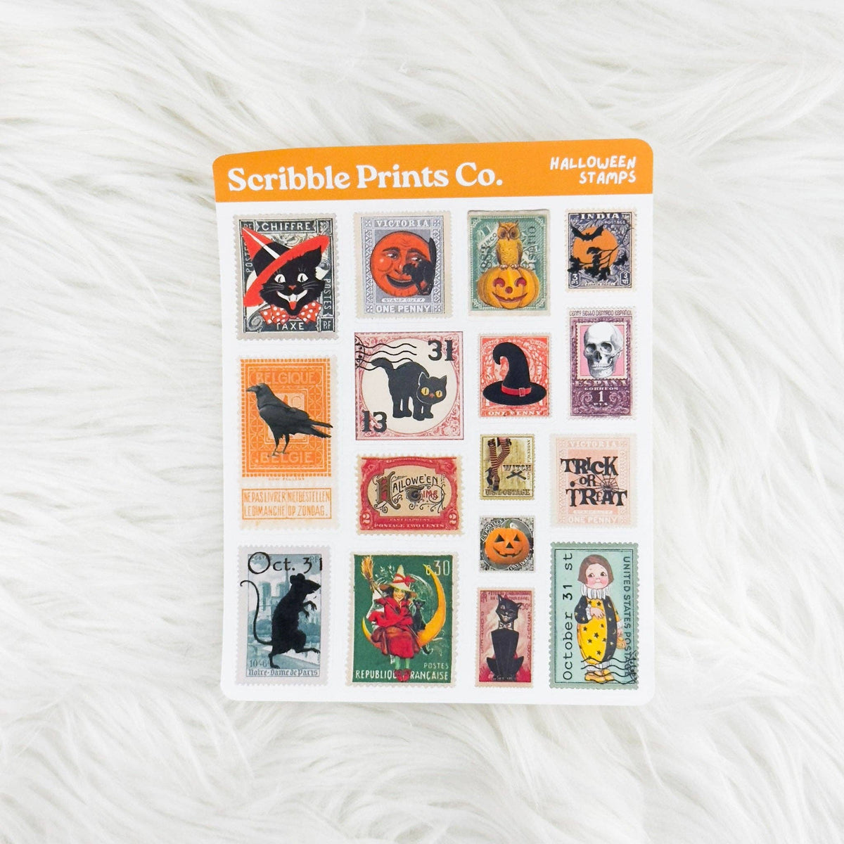 Halloween Stamps Deco Sticker Sheet
